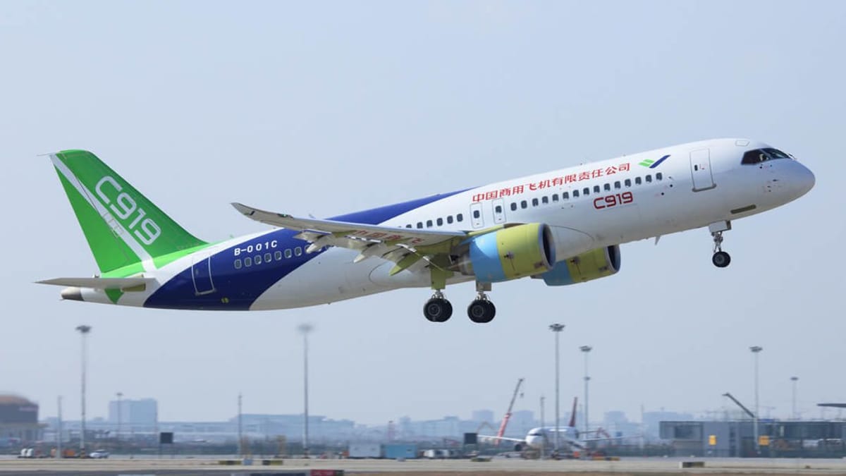 China's COMAC C919 Begins Regular Flights Beyond Mainland Borders