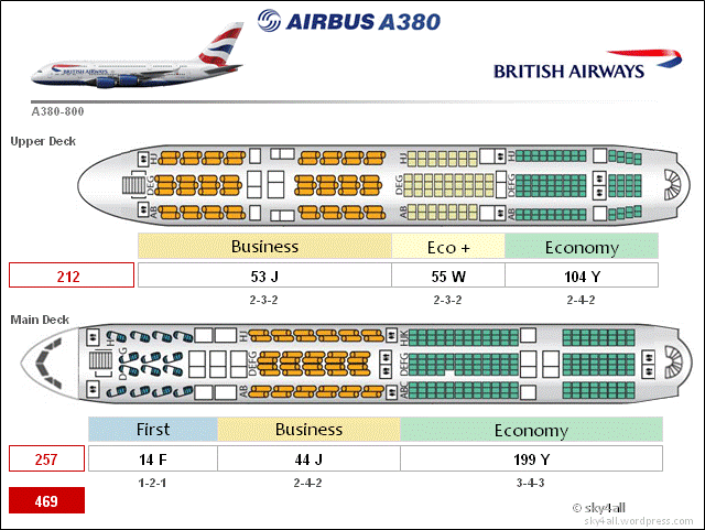 British Airways a380 cabin