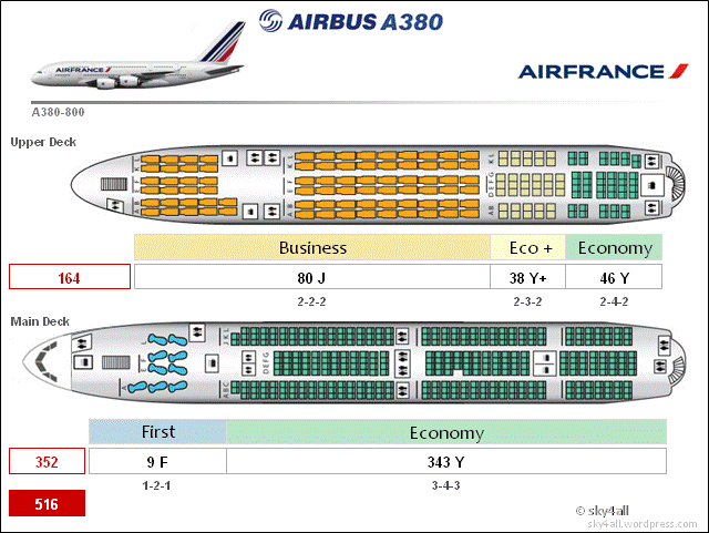 Emirates Airline Airbus A380 800 Seating Plan