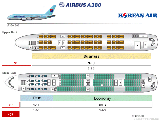 korean air a380 cabin